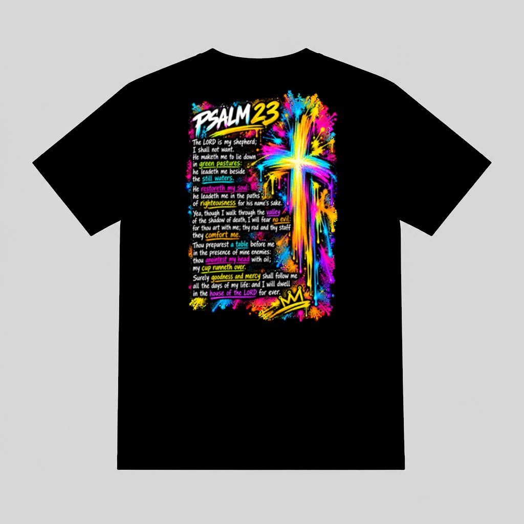 Holy Graffiti back print — Psalm 23